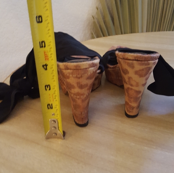 Vtg Donald J Pliner Couture Tie Up Wedge Heels - Picture 7 of 7